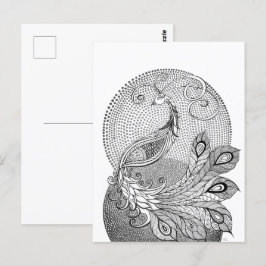 Moonlight Peacock Vykort