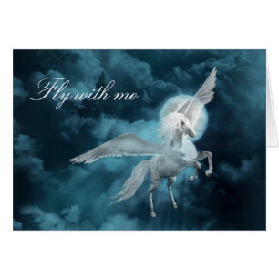 Moonlight pegasus hälsningskort