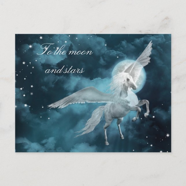 Moonlight pegasus vykort (Framsida)
