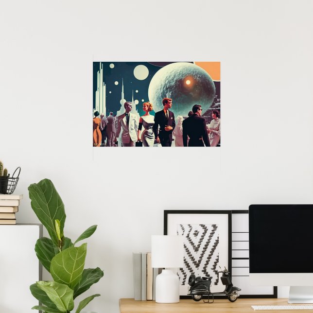 Moonlight poster (med Teckning Board Logotyp) (Hemmakontoret)