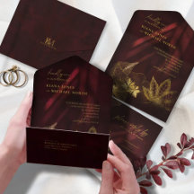 Moonlight Romantik Bröllop Burgundy ID881
