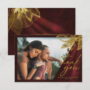 Moonlight Romantik Bröllop Burgundy ID881 Tack Kort