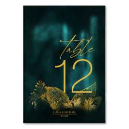 Moonlight Romantik Bröllop Emerald Grönt ID881 Bordsnummer