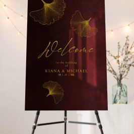 Moonlight Romantik Bröllop Välkommen Burgundy ID88