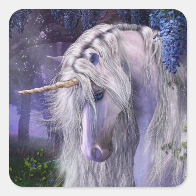 Moonlight Sergranat Sticker Fyrkantigt Klistermärke (Framsida)