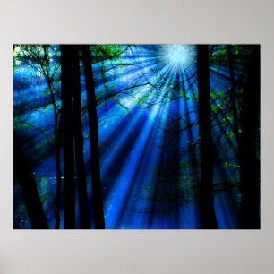 Moonlight Shines vid Sjö Poster