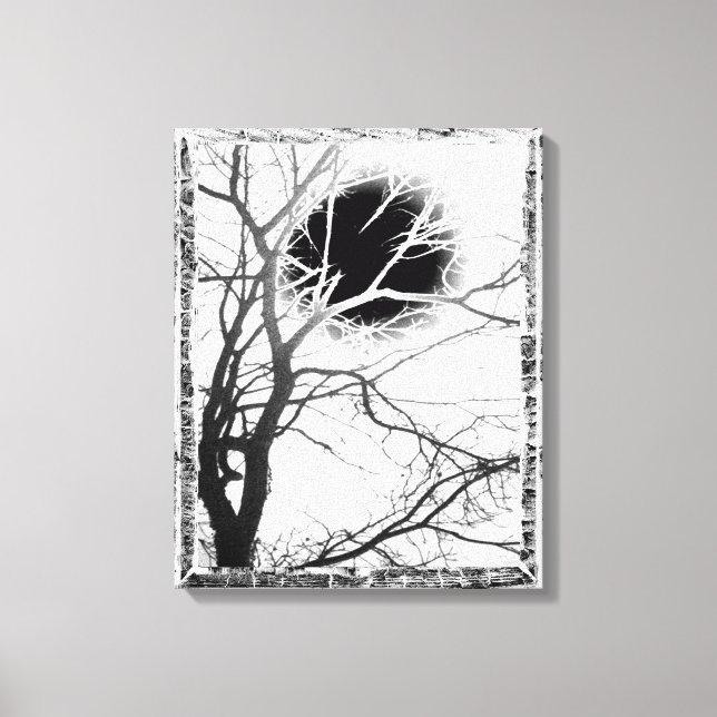 Moonlight Silhouette Canvastryck (Framsida)