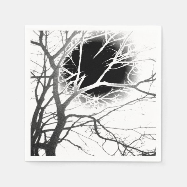 Moonlight Silhouette Pappersservett (Framsidan)