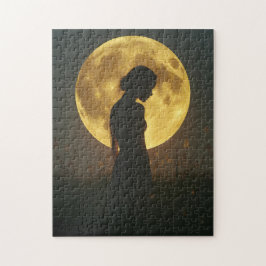 Moonlight Silhouette Puzzle - Dreamy Nightscape Pussel