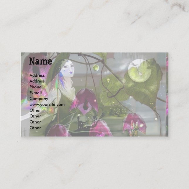 Moonlight Singer! Visitkort (Framsida)