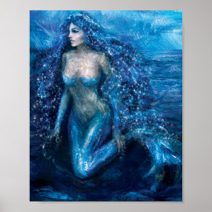 MoonLight-Sjöjungfru ~ Art Print 8 x 10 ~ by Kat Poster