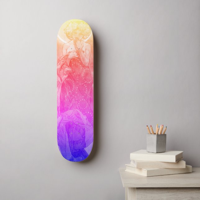 Moonlight Skateboard Deck, Rainbow Hues (Väggkonst)