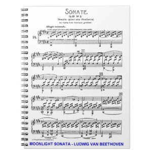 Moonlight-Sonata-Ludwig-Beethoven Anteckningsbok