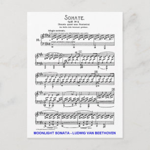 Moonlight-Sonata-Ludwig-Beethoven Vykort
