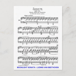 Moonlight-Sonata-Ludwig-Beethoven Vykort