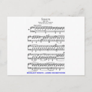 Moonlight-Sonata-Ludwig-Beethoven Vykort