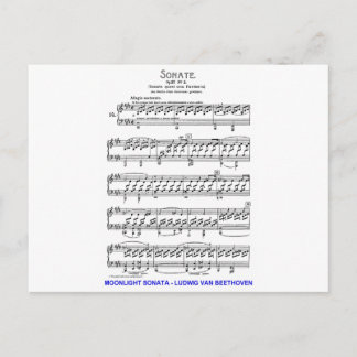Moonlight-Sonata-Ludwig-Beethoven Vykort