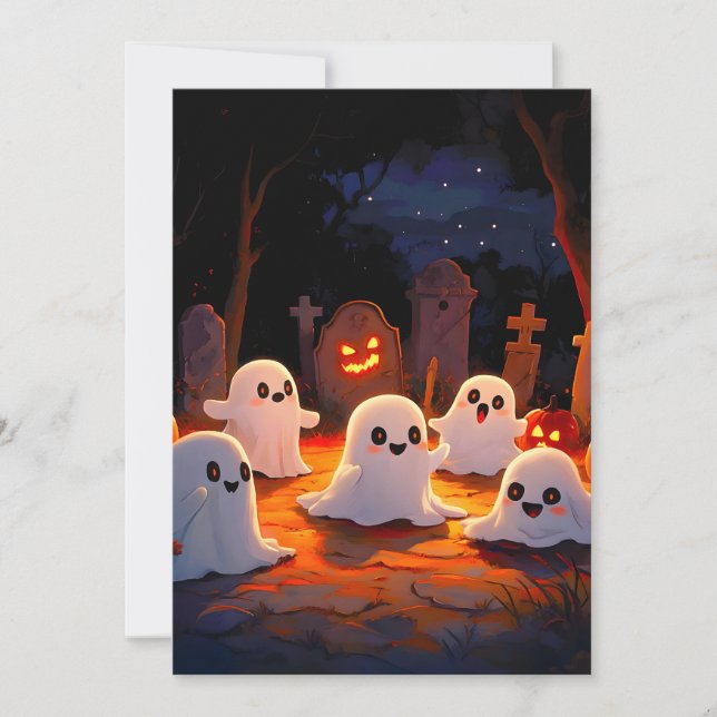Moonlight Spooky Ghost Tales Julkort (Framsida)