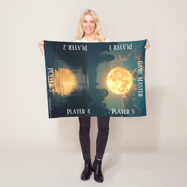 Moonlight Swamp TTRPG Tabletop Gaming board Fleecefilt (På plats)