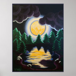 "Moonlight through the Gräs" Poster