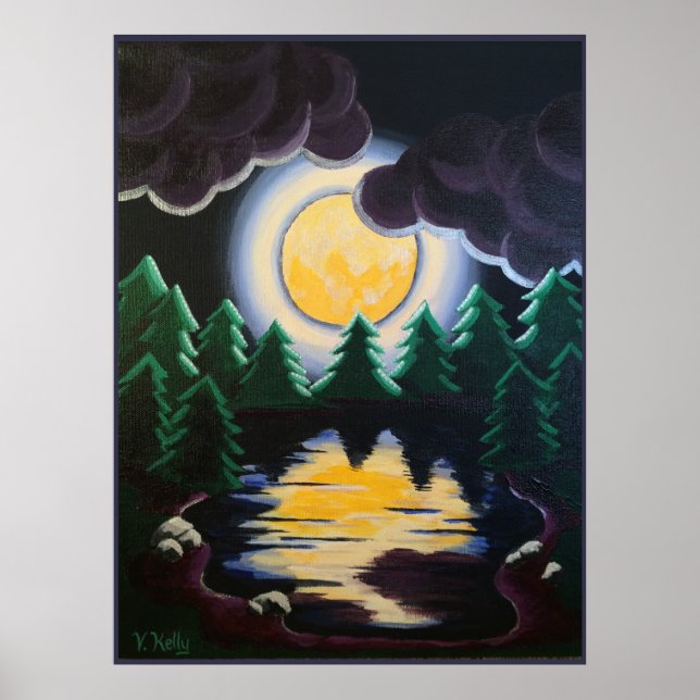 "Moonlight through the Gräs" Poster (Framsidan)