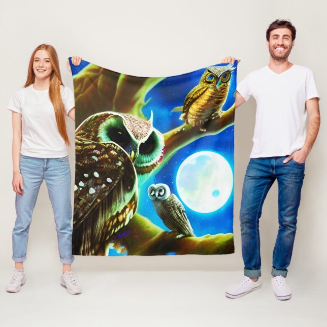 Moonlight Uggla Fleecefilt (På plats)