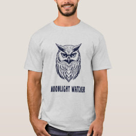 Moonlight Watcher – Mysterious Owl Design T Shirt