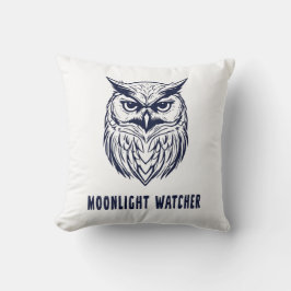 Moonlight Watcher – Mystical Owl Throw Pillow Kudde