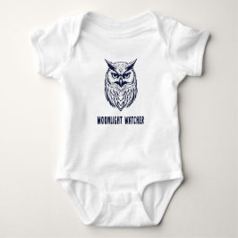 Moonlight Watcher – Owl Design Toddler Bodysuit T Shirt