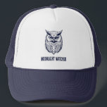 Moonlight Watcher Trucker Hat – Owl-Inspired Keps<br><div class="desc">Embrace the mystery of the night with the “Moonlight Watcher” trucker hat. Featuring a striking owl design under a glowing moon, this hat blends wisdom, nature, and celestial calm. Perfect for night owls, nature lovers, and those who find peace after dark. Breathable mesh back with adjustable snap for all-day comfort....</div>