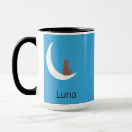 Moonlight Whiskers | Minimalist Cat & Moon Morphin Mugg