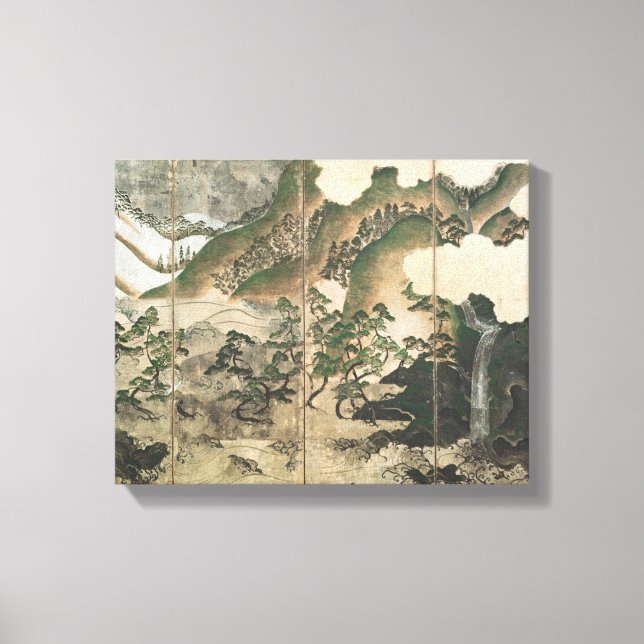 Moonlight Winter liggande Canvastryck (Framsida)