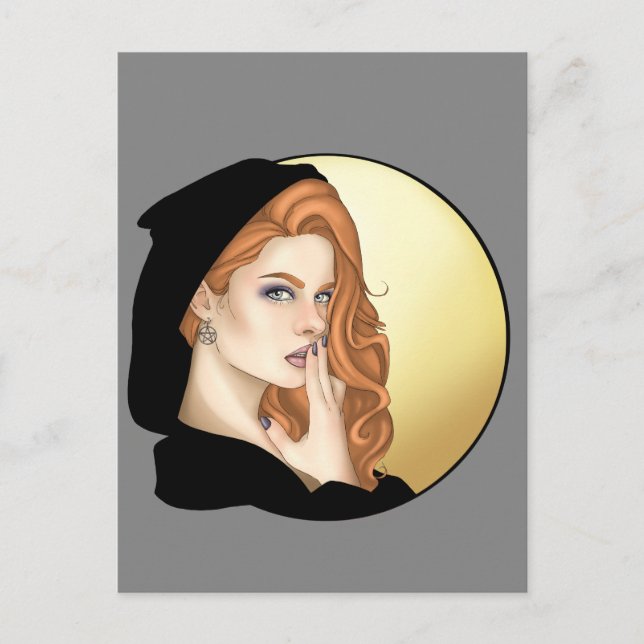 Moonlight Witch Vykort (Framsida)