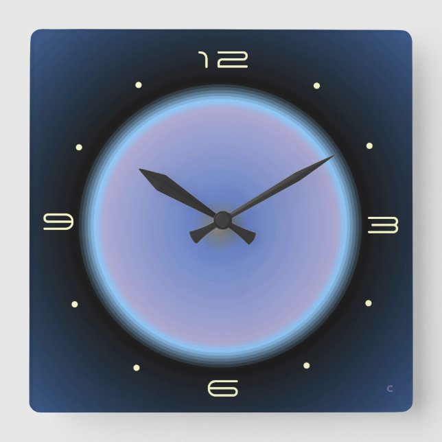 Moonlike Image Rosa/Mauve/Blue >Kitchen Clock Fyrkantig Klocka (Framsida)