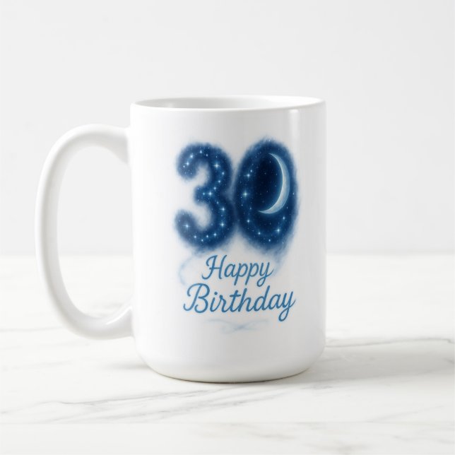 Moonlit 30: Starry Birthday Mugg (Vänster)