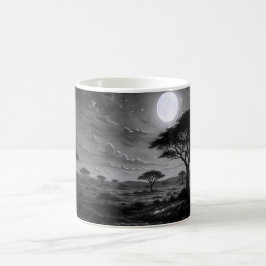 Moonlit African Savanna Kaffemugg