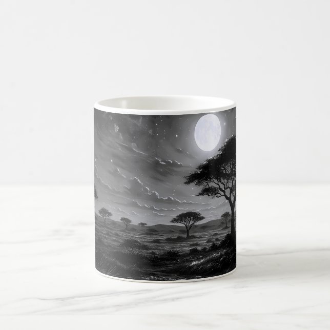 Moonlit African Savanna Kaffemugg (Center)
