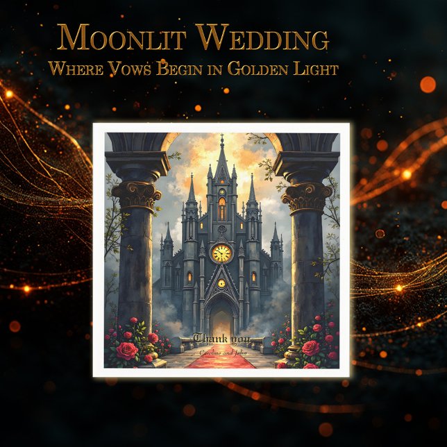 Moonlit Aisle of Eternal Vows –Gothic Wedding Gate Pappersservett (Skapare uppladdad)