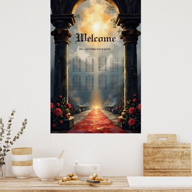 Moonlit Aisle of Eternal Vows –Gothic Wedding Gate Poster (Kök)
