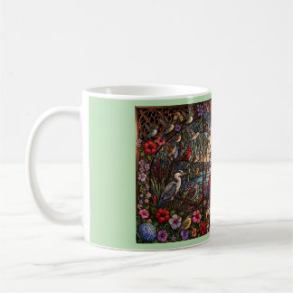 Moonlit Birds Garden Art Coffee Mug, 11 oz Kaffemugg