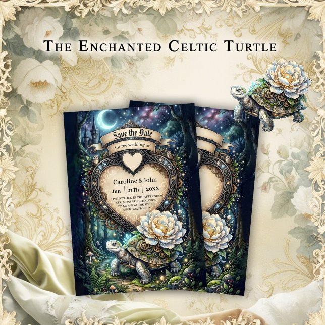 Moonlit Bloom – The Enchanted Celtic Turtle.  Spara Datumet (Skapare uppladdad)