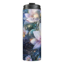 Moonlit Blooms: Förnimmad Vatten Tumbler