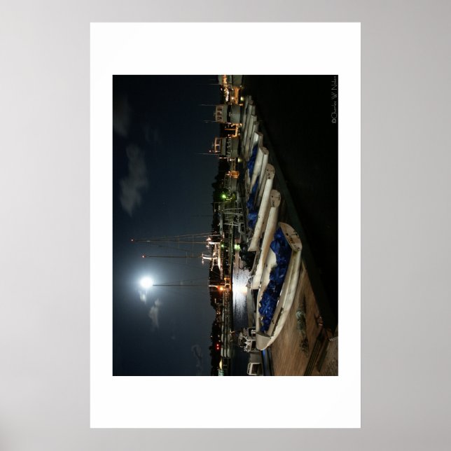 Moonlit Boats Poster (Framsidan)