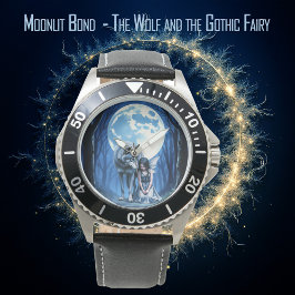 Moonlit Bond – The Wolf and the Gothic Fairy.   Armbandsur
