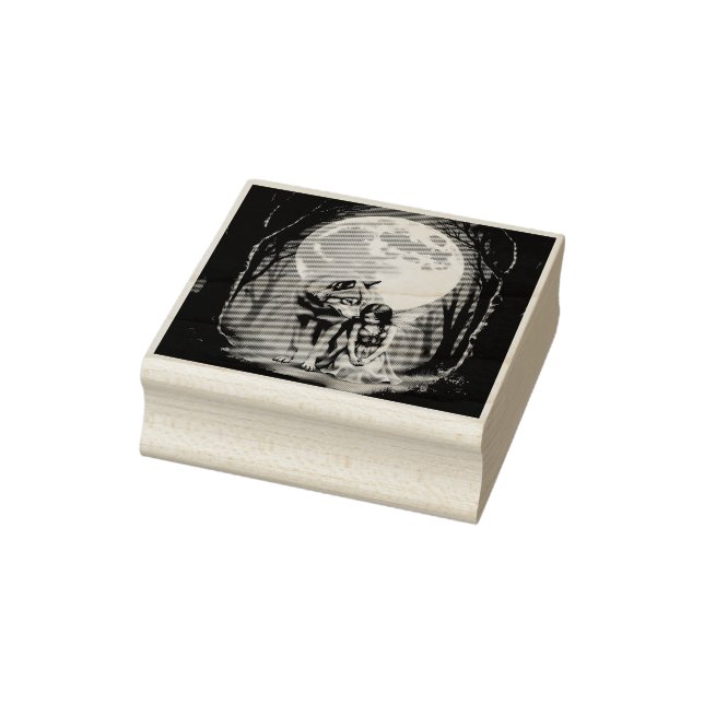 Moonlit Bond – The Wolf and the Gothic Fairy.   Stämpel (Stämpel)