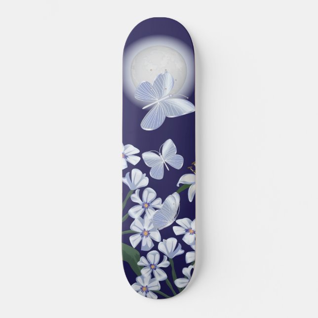 Moonlit Butterflies Mini Skateboard Bräda 18,5 Cm (Framsida)
