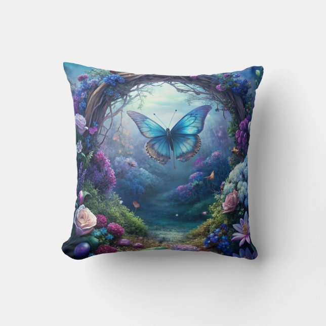 Moonlit Butterfly Kudde (Framsida)