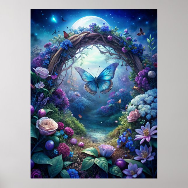 Moonlit Butterfly Poster (Framsidan)
