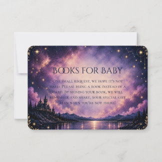 Moonlit Castle-böcker för önskemål om baby shower Tack Kort