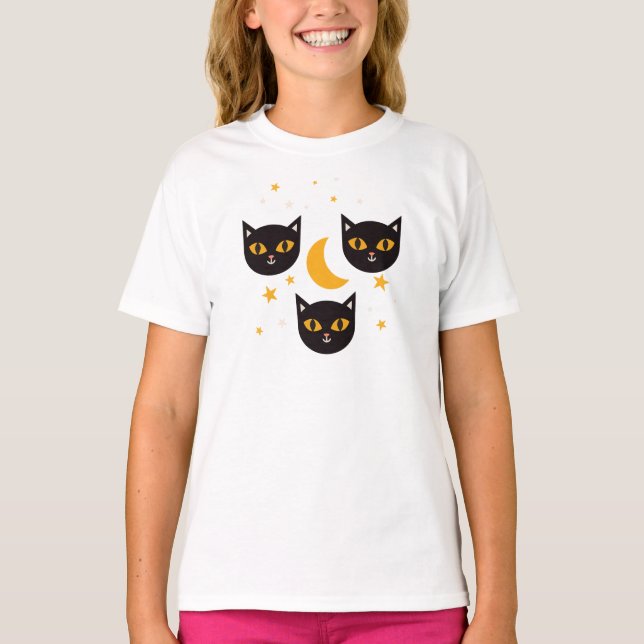 Moonlit Cat T Shirt (Framsida)